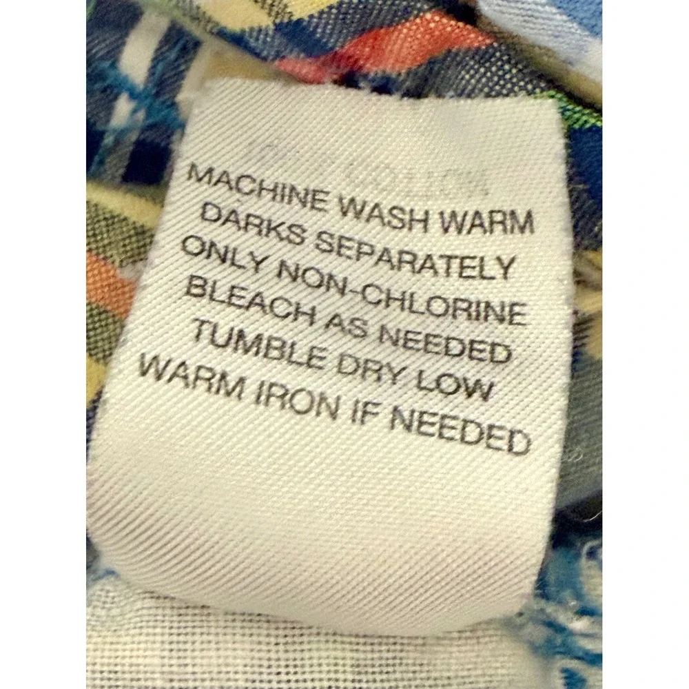 Kitestrings Boys Blue Yellow Plaid Madras Shorts‎ Size 7 Classic American Style